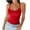 Red, variant on Women's Solid U-Neck Ribbed Tank Tops Slim Fitted Casual Sleeveless Blouses Spring Summer Beach Vacation Party Night Out Comfy Stretchy Camisoles, Blue S