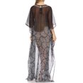 thumbnail image 2 of Sakkas P4 - LongKaftan Wilder Printed Design Long Semi Sheer Caftan Dress / Cover Up - tbk34-multi - OS, 2 of 5