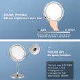 thumbnail image 3 of yeacher 7-Inch LED Bathroom Makeup Mirror with Touch Control, Rotating Dual-Sided Design, 10X Magnification, Adjustable Lighting, Rechargeable, Wall-Mounted, No Drilling Required, 3 of 5