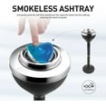 thumbnail image 3 of Large Outdoor Ashtray with Weighted Base, Heavy-Duty Metal Cigarette Butt Disposal Container, Adjustable Height, Matte Black, 3 of 6