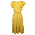 thumbnail image 2 of Jessica Simpson Ruffled Yellow Maxi Dress, 2 of 2