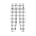 thumbnail image 2 of AUNVITO Boys & Girls Sweatpants Joggers Christmas Plaid Print Elastic Drawstring Waist Pockets Fleece-Lined Heavyweight Winter Casual Sporty Style, 2 of 4