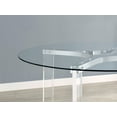 thumbnail image 6 of Keeling 47-inch Round Glass Top Acrylic Dining Table Chrome, 6 of 7