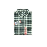 Eddie Bauer Men's Bristol Plaid Button Up Flannel Shirt (Smoke, XL)