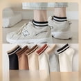 thumbnail image 1 of Calcetines de mujer a rayas simples otoño fino otoño ins calcetines de moda calcetines de algodón transpirables de celebridades de Internet a juego, 1 of 5