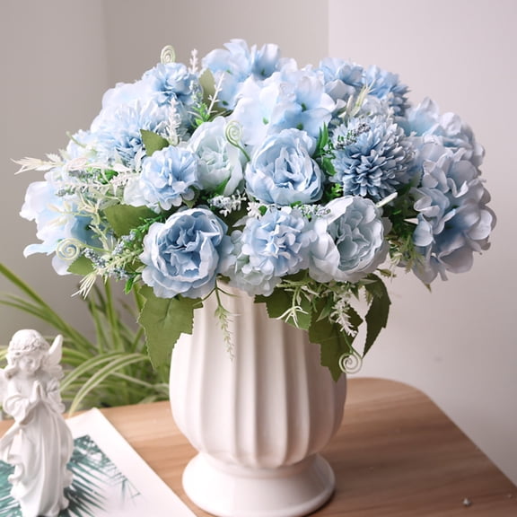 Flowers Peony Hydrangea Bouquet Wedding Bridal Home Floral Arrangement Style Head Decoration