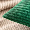 thumbnail image 4 of Paquete de 2 fundas de almohada de pana de 30 x 50 cm para la zona lumbar, color verde oscuro, para sofá, dormitorio o sillón., 4 of 5