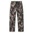 thumbnail image 4 of Men's Cargo Pants with Pockets Drawstring Long Trousers Relaxed Fit Stretch Work Pants, 4 of 5