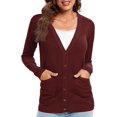 thumbnail image 4 of Urban CoCo Women's Button Down Lightweight Knit Cardigan Sweater with Pockets, 4 of 7