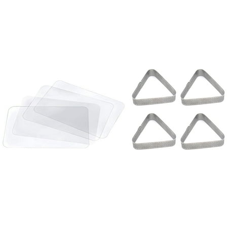 

8 Pcs Transparent Placemat Washable Placemat with Stainless Steel Porous Tart Ring Tower Pie Cake Mould