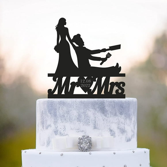 Chef Wedding Cake Topper,Custom Chef Party Bride and Groom Cake Topper,Personalized Chef Cake Topper,Cook Cake Topper Wedding,A477 Made in USA