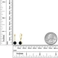 thumbnail image 6 of Gem Stone King 14K Yellow Gold Black Onyx Earrings for Women | 1.60 Cttw | Gemstone December Birthstone | Round 6MM, 6 of 6