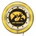 thumbnail image 1 of Université Officiellement Licenciée de l'Iowa Double Néon 19" Horloge, 1 of 1