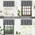 thumbnail image 2 of DriftAway Houndstooth Vintage Plaid Printed Pattern Thermal Insulated Blackout Window Curtain Valance Rod Pocket Single 18"L x 52"W Plus 2" Header Black, 2 of 7