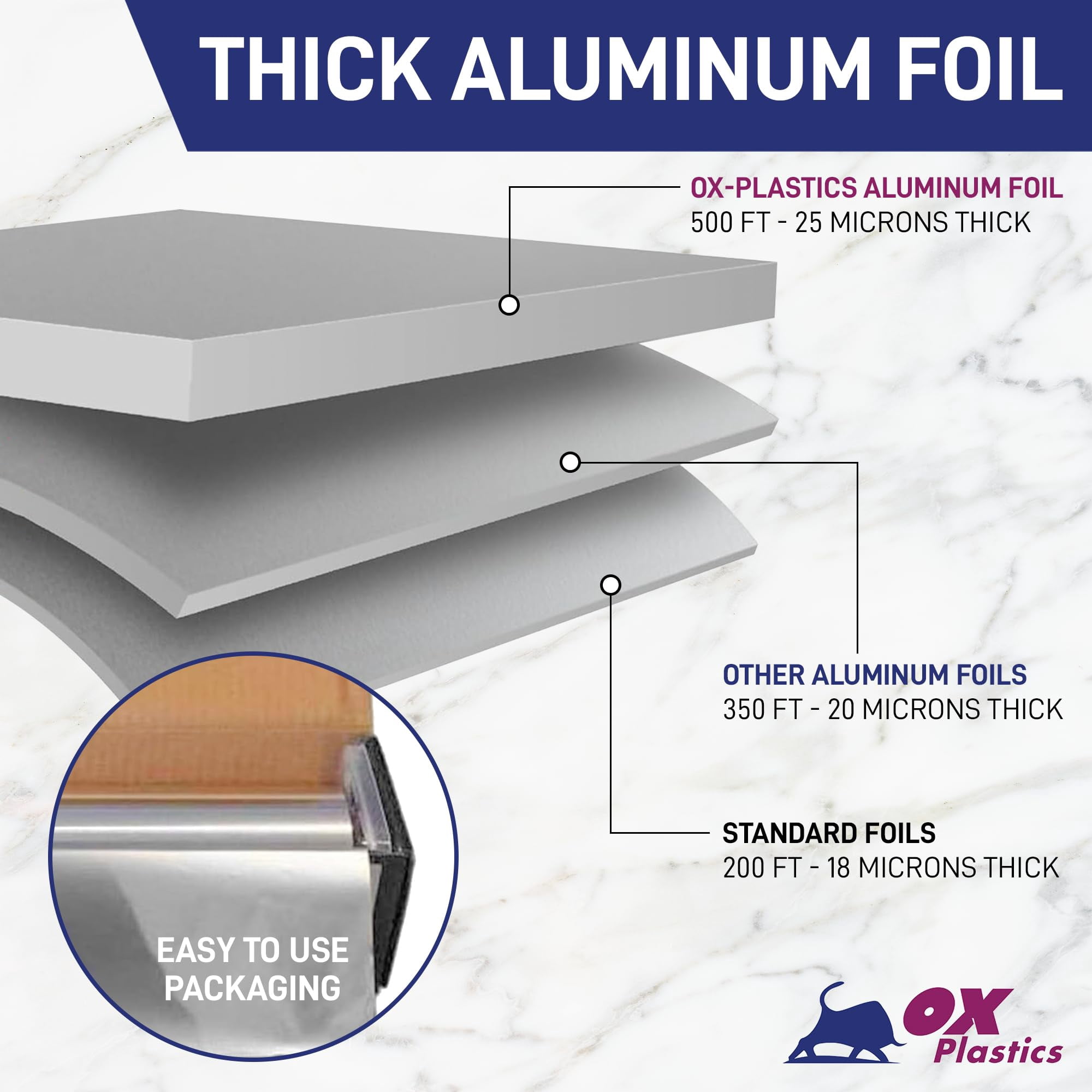 Heavy Duty Aluminum Foil, 18 Inches X 500 Feet, Commercial Industry Grade, Food Service, Wrap, Bulk Thick Super Heavy Duty Roll (1-Pack)