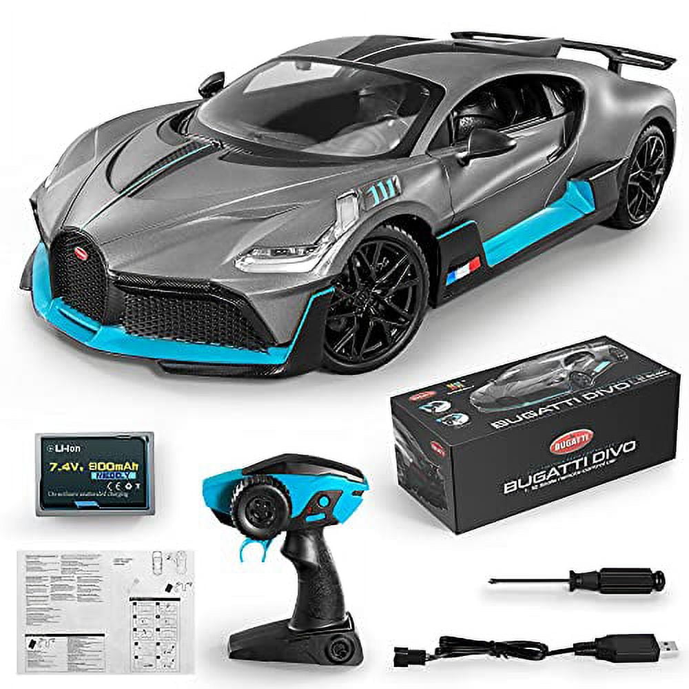 Miebely Bugatti Divo 1/12 Scale RC Car, Remote Control Car, 12km/h, Detachable Steering Ring