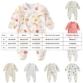 thumbnail image 4 of Kakishop Newborn Baby Footed Pajamas Cotton Infant Baby Snap Sleepers for Sleep and Play Footies 0-6 Months (Beige,1-3 Months), 4 of 6