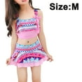 thumbnail image 1 of Girls Floral Printing Bathing Suits Ruffle Flounce Two Piece Swimsuits Split Swimsuit Skirt swimsuit, 1 of 8
