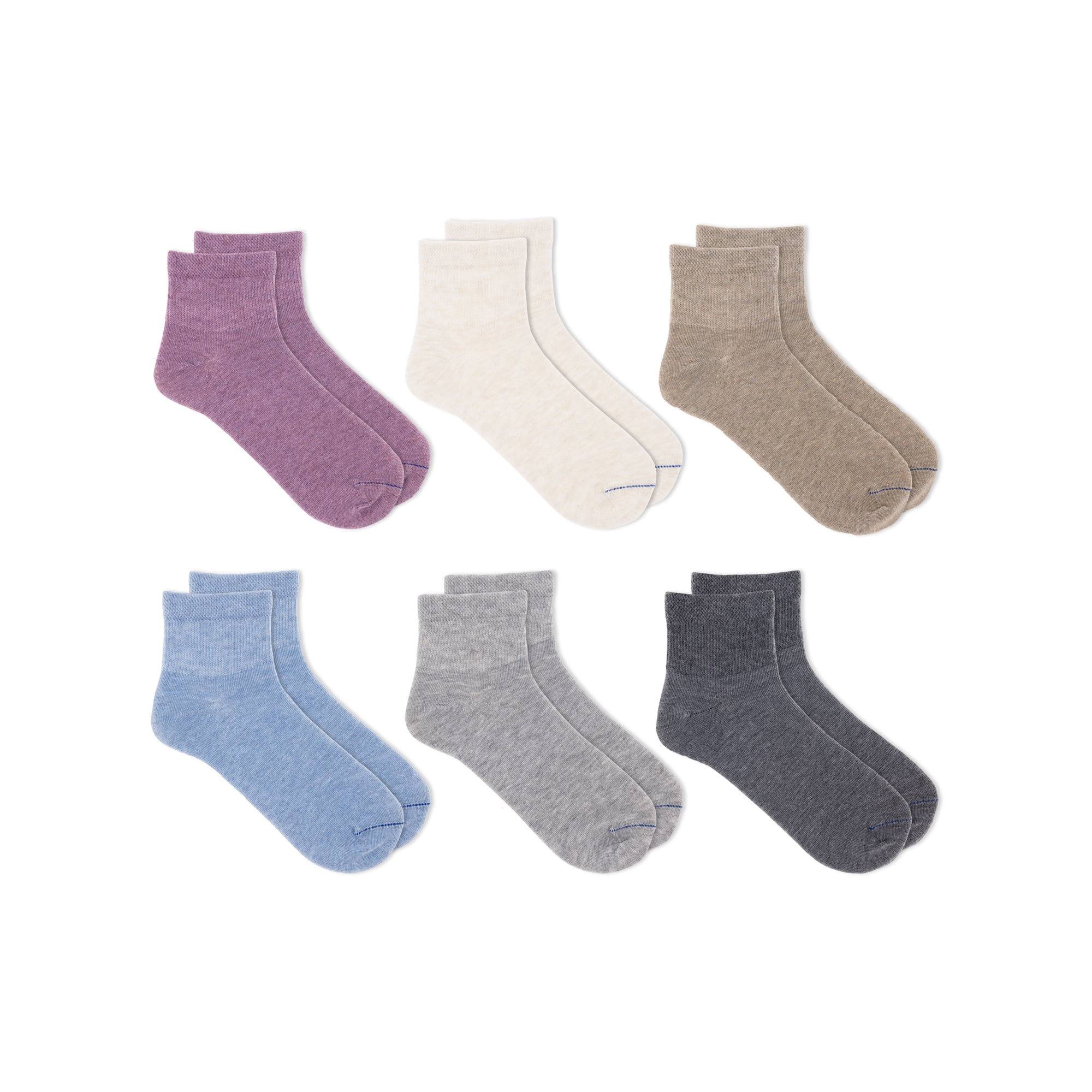 Dr. Scholl's Women's Diabetes and Circulatory Ankle Socks, 6 Pack, Size 4-10