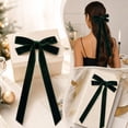 thumbnail image 5 of 10 Pack Velvet Christmas Tree Bows, lazos de terciopelo para arbol de navidad, 12.4 Inch, Pre-Tied Long Tail Velvet Ribbon Bows, Christmas Wreath Decorations, Gift Wrapping Bows and Garland Decor, 5 of 6