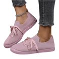 thumbnail image 4 of UDAUDU Womens Sneakers Knit Breathable Lace Up Walking Shoes Non Slip Lightweight Casual Tennis Shoes Work Shopping Travel Shoes Pink, 4 of 6