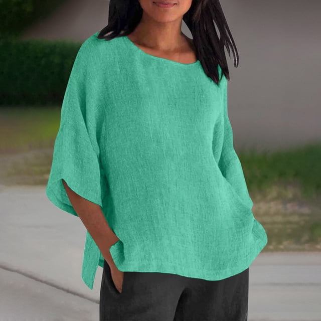 Haut à Manches Courtes Col Rond Uni pour Femmes, T-Shirt Rayé, Vêtements de Sport pour Femmes Juniors
