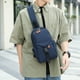 thumbnail image 4 of Bolso deportivo de cintura para hombre - Bolsa de cangurera cruzada de gran capacidad con 3 modos de transporte, correa de hombro, base engrosada, 4 of 5
