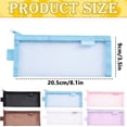 thumbnail image 3 of olkpmnmk Grid Mesh Pencil Case, Clear Pencil Pouch, Travel Makeup Bag, Small Toiletry Bag with Handle and Zipper, Marker Pouch for College Classroom Teachers Office Supplies, 3 of 5