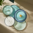 thumbnail image 7 of 10.5 Inch Porcelain Dinner Plates Set of 6, Gradient High Edge Dish Set - Dishwasher, Microwave, Oven Safe, Scratch Resistant, Cool Assorted Colors, 7 of 7