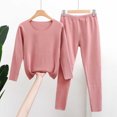 thumbnail image 2 of RXMEKW Pyjamas d'Été pour Femmes, Ensemble de Pyjama d'Hiver Chaud à Manches Longues et Couleur Unie pour Femmes, 2 of 7