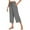 2# Gray, variant on Capris Pants for Women Summer Casual Loose Drawstring Elastic High Waist Straight 2026 Lounge Beach Cropped Trousers 20" 21" 22" Inseam Gray S