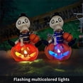 thumbnail image 5 of Halloween Decorations Skull Pumpkin 2-Packs, A Pair of Halloween Mini Glow Skull Lamp LED for Halloween Indoor Outdoor Bar Party Decoration, 5 of 5