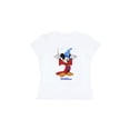 thumbnail image 3 of Camiseta de manga corta para mujer con diseño original de Disney Castle Shaqi Sheep Magician Mickey Hot Diamond, tienda insignia del parque, 3 of 5