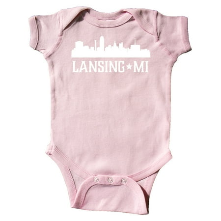 

Inktastic Lansing Michigan Skyline MI Cities Gift Baby Boy or Baby Girl Bodysuit