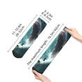 thumbnail image 2 of Bingfone Surfing Shark Design Patterned Men's Women's Casual Cotton Socks, 2 of 5