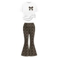 thumbnail image 6 of Gaexia Children'S Jogging Set,Girls Casual Fashion Outfit Bow Short Sleeve Top and Long Pants Toddler Play Comfy Two Piece Ensemble Fashion Clothes,7-8 Years, 6 of 6