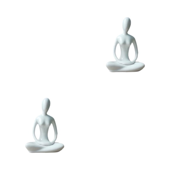 Bewildely Decoración de cerámica para chica de Yoga, simulación moderna de estilo Simple, Color sólido, elegante decoración de adorno para Type2 NO2