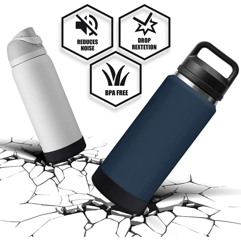 Protective Silicone Boot Sleeve Compatible with YETI 46oz 36oz 26oz 18oz  12oz Water Bottles, Anti-Slip Bottom Cover, BPA Free 