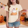 thumbnail image 3 of Futezty Kids Girls Boys T Shirts Short Sleeve Halloween Pumpkin Tops Shirt Casual Tee for Base Layer Fall Tops Tees 12M-14T, 3 of 5