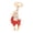 Red, variant on Keychain Alloy Electroplated Three-Dimensional Goat Key Chain with Colorful Rhinestones Lobster Clasp Key Ring Bag Accessories
