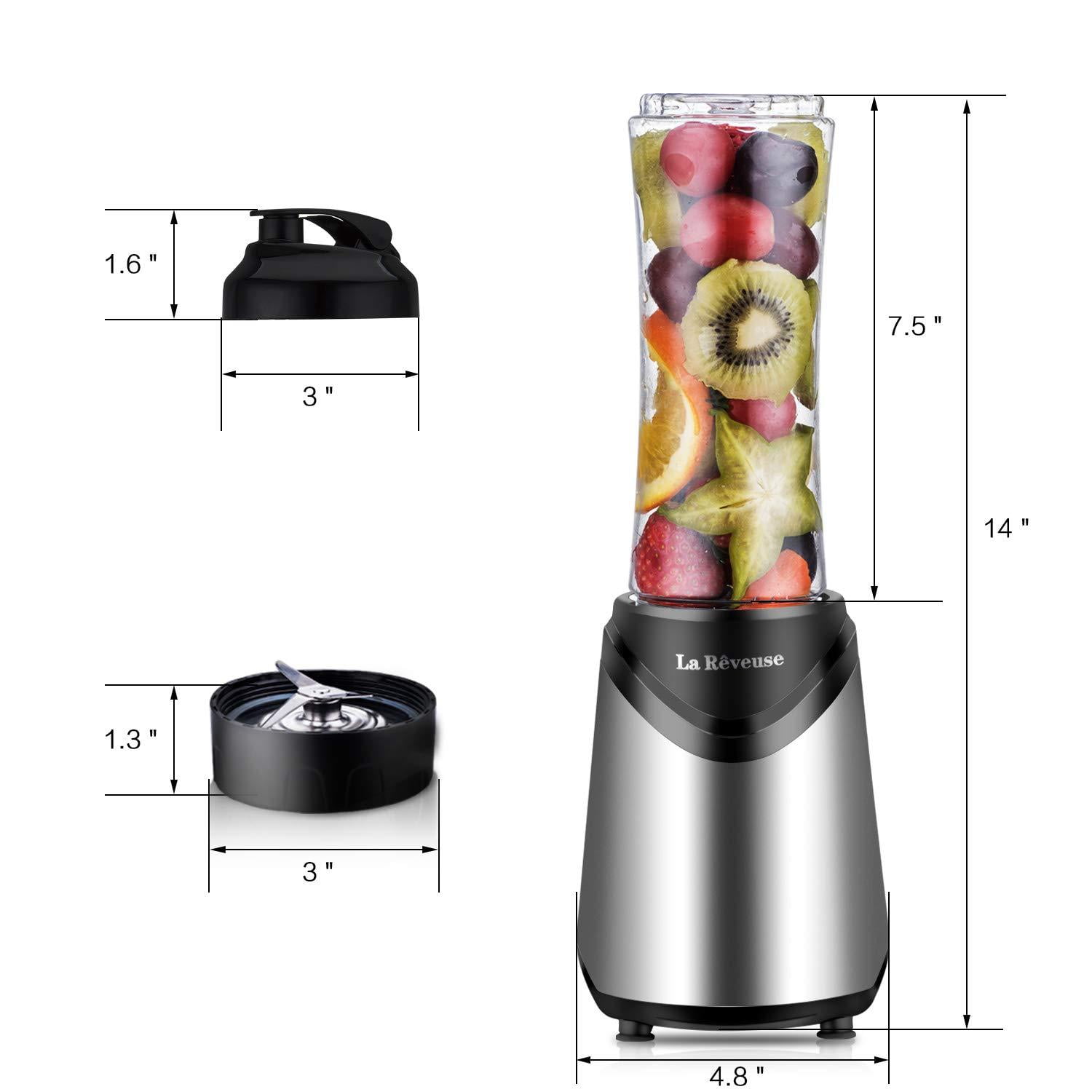 når som helst Mundskyl sammensværgelse La Reveuse Smoothies Blender Personal Size 300 Watts with 18 oz (Silver) -  Walmart.com