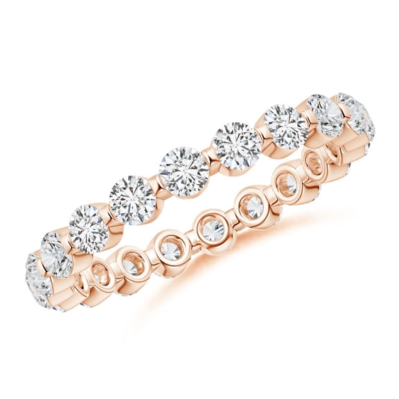 ANGARA Natural 1.16 ct Diamond Ring in 14K Rose Gold for Women (Size-2.4mm | Color-H | Clarity-SI2) | April Birthstone, Birthday, Anniversary, Jewelry Gift for Women | Natural Diamond Ring