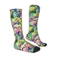 thumbnail image 4 of Lsque Watercolor Blooming Cactus Printed Crew Socks Men's Women's LightWeight Thin Casual Calf Socks ,Knee High Socks,Cotton Socks, 4 of 9
