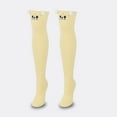 thumbnail image 2 of Women's Plush Thick Coral Fleece Socks - Cute Warm Knee-High/Long Tube Cartoon Home Socks, Yellow, 2 of 4