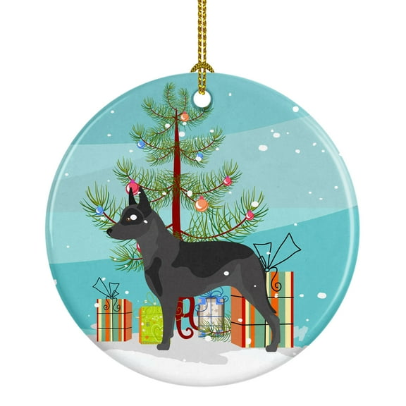 Carolines Treasures BB8451CO1 Australian Cattle Dog Christmas Ceramic Ornament 3 in multicolor