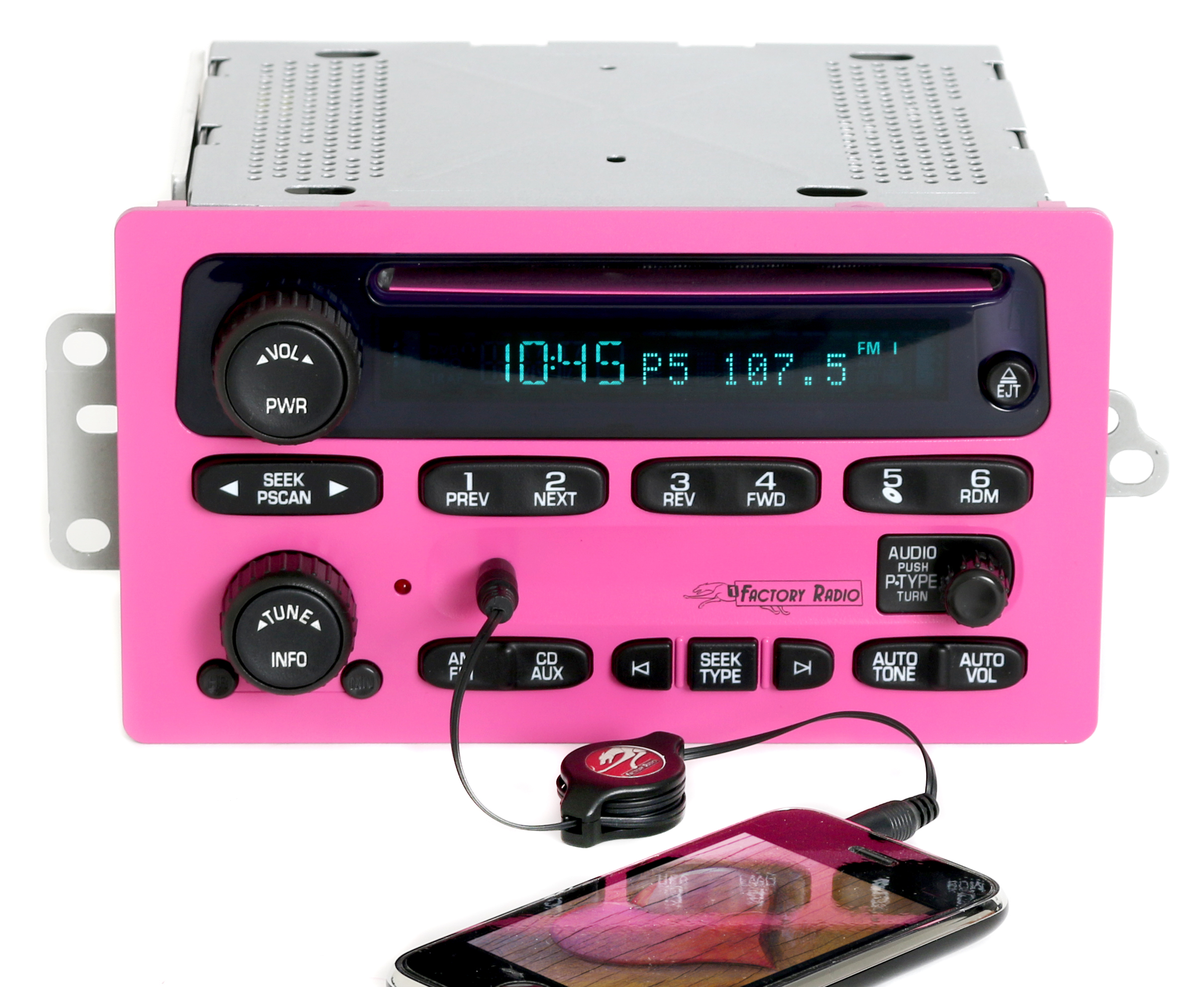 Restored Chevy 2005-09 GMC Truck Radio AM FM CD Player w Aux Input Pink Version 10359576 (Refurbished) - image 3 of 6