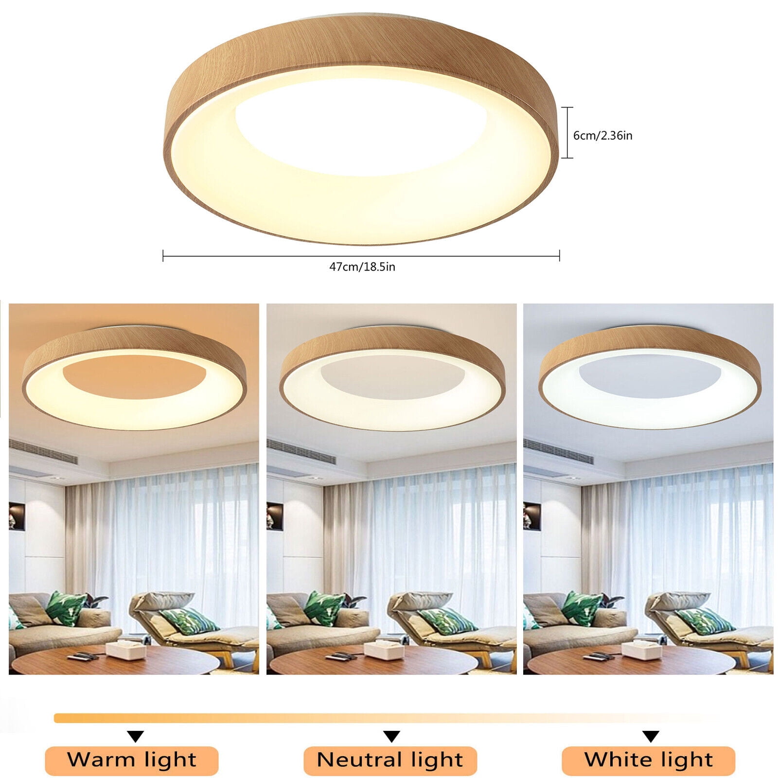 Denest Modern Flush Mount Ceiling Light, Round LED Ceiling Light Chandelier Living Room Bedroom Hallway Light Fixture AC 110V