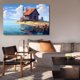 thumbnail image 3 of Póster de lienzo de Una cabaña junto al lago, decoración de dormitorio, paisaje deportivo, decoración de oficina, regalo, estilo marco, 20 x 30 cm, 3 of 8