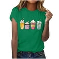 thumbnail image 2 of GaThRRgYP Going Out Tops for Women,Women's Tops Short Sleeve T Shirts Blouse,GaThRRgYP Women's Fashion Crewneck Printed Short Sleeve T-shirt Casual Loose Shirt Tops, 2 of 6