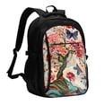 thumbnail image 1 of Easygdp Butterflies And Flowers Painting Mochila para Laptop de Viaje con Puerto USB, Mochila para Laptop con Puerto de Carga USB para Mujeres y Hombres, 1 of 7
